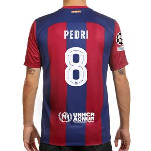 Camiseta Nike Barcelona Pedri 23 24 Dri-Fit Stadium UCL - Camiseta de la primera equipación de Pedri Nike del FC Barcelona para la Champions League 2023 2024 - azulgrana