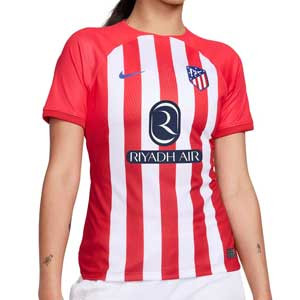Camiseta Nike Atlético mujer 2023 2024 Dri-Fit Stadium - Camiseta primera equipación de mujer Nike del Atlético de Madrid 2023 2024 - roja, blanca