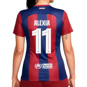 Camiseta Nike Barcelona mujer Alexia 2023 2024 DF Stadium - Camiseta primera equipación mujer Alexia Nike FC Barcelona 2023 2024 - azulgrana