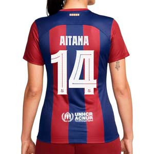 Camiseta Nike Barcelona mujer Aitana 2023 2024 DF Stadium - Camiseta primera equipación mujer Aitana Nike FC Barcelona 2023 2024 - azulgrana