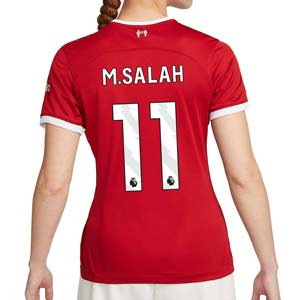 Camiseta Nike Liverpool mujer Salah 2023 2024 Dri-F Stadium - Camiseta de la primera equipación de mujer de Salah Nike del Liverpool FC 2023 2024 - roja