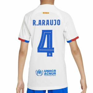 Camiseta Nike 2a Barcelona niño Araujo 23 24 DF Stadium UCL