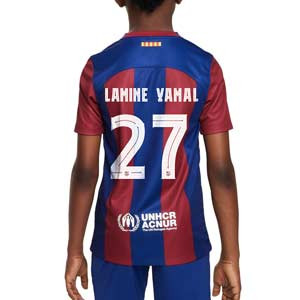Camiseta Nike Barcelona niño L Yamal 23 24 DF Stadium UCL