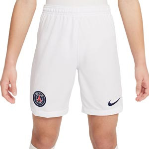 Short Nike 2a PSG niño 2023 2024 Dri-Fit Stadium - Pantalón corto infantil de la segunda equipación Nike del PSG 2023 2024 - blanco