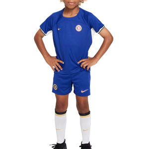 Equipación Nike Chelsea niño 3-8 años 2023 2024 - Conjunto infantil de 3 a 8 años Nike 1a equipación Chelsea FC 2023 2024 - azul