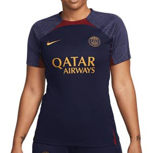 Camiseta Nike PSG entrenamiento mujer Dri-Fit Strike - Camiseta de entrenamiento para mujer Nike del Paris Saint-Germain - púrpura oscuro