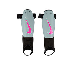 Nike Charge niño - Espinilleras de fútbol infantiles Nike con tobillera protectora - azul claro