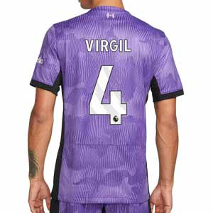 Camiseta Nike 3a Liverpool Van Dijk 2023 24 Dri-Fit Stadium - Camiseta de la tercera equipación Nike Liverpool FC de Virgil Van Dijk 2023 2024 - púrpura