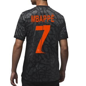 Camiseta Nike 3a PSG 2023 2024 Mbappe Dri-Fit Stadium - Camiseta tercera equipación Nike de Kylian Mbappe Paris Saint Germain 2023 2024 - negra