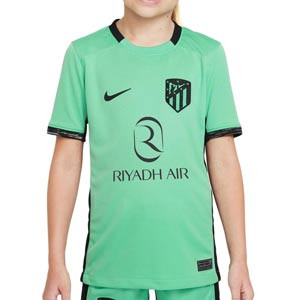 Camiseta Nike 3a Atlético niño 2023 2024 Dri-Fit Stadium - Camiseta tercera equipación infantil Nike Atlético de Madrid 2023 2024 - verde claro