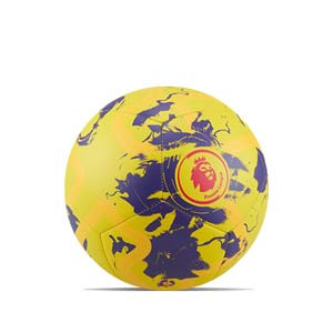 Balón Nike PL 2023 2024 Pitch Hi-vis talla 5 - Balón de fútbol Nike de la Premier League 2023 2024 de alta visibilidad talla 5 - amarillo, morado