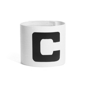 Brazalete de capitán WISEPLAYERFC niño 30cm - Brazalete de capitán infantil WisePlayer FC de 30cm - blanco