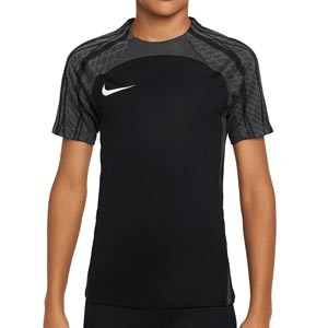 Camiseta Nike niño Dri-Fit Strike - Camiseta de manga corta infantil para entrenamiento de fútbol Nike - negra