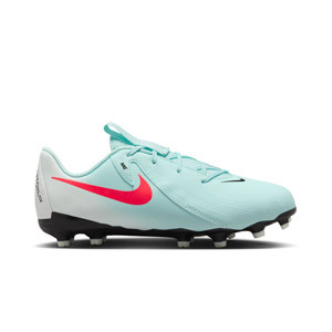 Nike Phantom Jr GX II Academy FG/MG - Botas de fútbol infantiles Nike FG/MG para césped artificial - turquesa