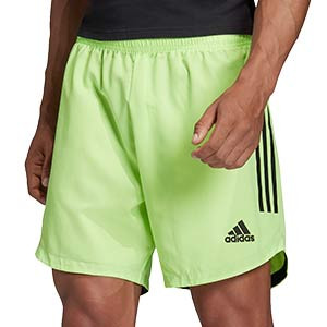 Short adidas Condivo 20 - Pantalón corto de entrenamiento de fútbol adidas - amarillo flúor - frontal