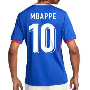 Camiseta Nike Francia Mbappé 2024 Stadium Dri-Fit - Camiseta Nike de la primera equipación de la selección francesa de Mbappé 2024 - azul