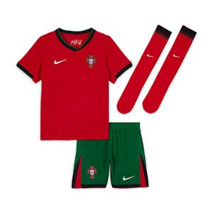 Conjunto Nike Portugal Niño Stadium Dri-Fit - Conjunto infantil de la primera equipación de la selección portuguesa 2024 - rojo