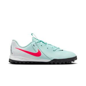 Nike Phantom Jr GX II Club TF - Zapatillas de fútbol multitaco infantiles Nike TF suela turf - turquesa