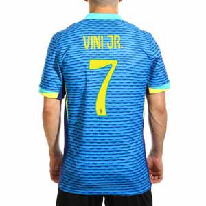 Camiseta Nike 2a Brasil Vini Jr Match 24-25 Dri-Fit Advance - Camiseta de la segunda equipación Nike de Vinicius Jr de la selección brasileña 2024 2025 versión jugador - azul