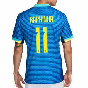 Camiseta Nike 2a Brasil Raphinha Stadium 24-25 Dri-Fit - Camiseta de la segunda equipación Nike de Raphinha de la selección brasileña 2024 2025 - azul