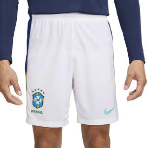 Short Nike 2a Brasil 2024-2025 Stadium Dri-Fit - Pantalón corto segunda equipación Nike de la selección brasileña 2024 2025 - blanco