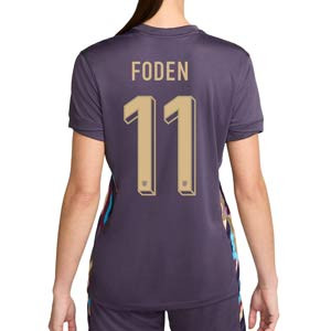 Camiseta Nike 2a Inglaterra mujer Foden 24 25 DF Stadium - Camiseta para mujer de la segunda equipación de Foden Nike de la selección inglesa 2024 - lila