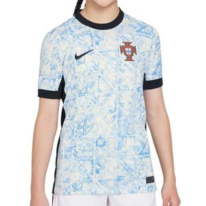 Camiseta Nike 2a Portugal Niño 2024 Stadium Dri-Fit - Camiseta infantil Nike de la segunda equipación de la selección portuguesa 2024 - blanca