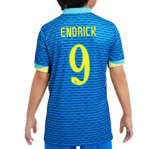 Camiseta Nike 2a Brasil niño Endrick Stadium 24-25 Dri-Fit - Camiseta infantil de la segunda equipación Nike de Endrick de la selección brasileña 2024 2025 - azul