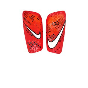 Nike Mercurial Lite CR7 MDS - Espinilleras de fútbol Nike con mallas de sujeción - rojas