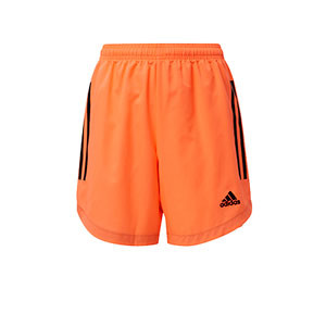 Short adidas Condivo 20 niño - Pantalón corto de entrenamiento de fútbol infantil adidas - naranja - frontal