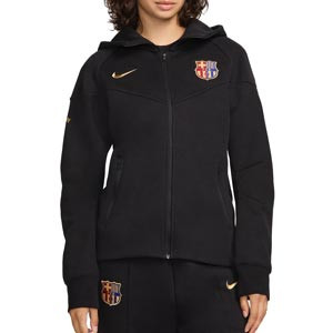 Sudadera con capucha Nike Barcelona Mujer Tech Fleece - Sudadera de mujer Nike del FC Barcelona - negro