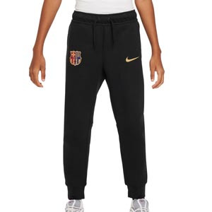 Pantalón Nike Barcelona niño Tech Fleece - Pantalón largo infantil Nike del FC Barcelona - negro