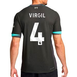 Camiseta Nike 2a Liverpool  Virgil auténtica 24 25 DFADV PL - Camiseta auténtica segunda equipación Nike de Virgil van Dijk del Liverpool de la Premier League 2024 2025 - verde oscuro