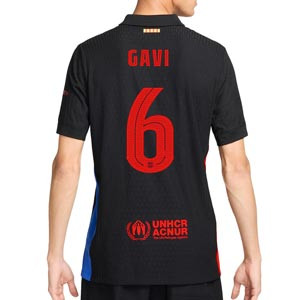 Camiseta Nike 2a Barcelona Gavi Match 24 25 DF ADV UCL - Camiseta segunda equipación Nike de Gavi del FC Barcelona para la Champions League 2024 2025 versión jugador - negra