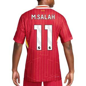 Camiseta Nike Liverpool  Salah auténtica 2024 2025 DFADV PL - Camiseta auténtica de la primera equipación Nike de Salah del Liverpool de la Premier League 2024 2025 - roja