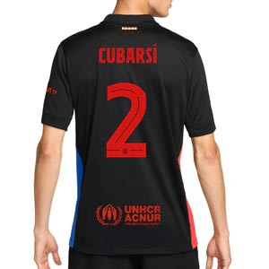 Camiseta Nike 2a Barcelona Cubarsí 24 25 Stadium DF UCL - Camiseta de la segunda equipación Nike de Cubarsí del FC Barcelona para la Champions League 2024 2025 - negra