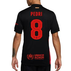 Camiseta Nike 2a Barcelona Pedri 24-25 Stadium UCL - Camiseta de la segunda equipación Nike de Pedri del FC Barcelona para la Champions League 2024 2025 - negra