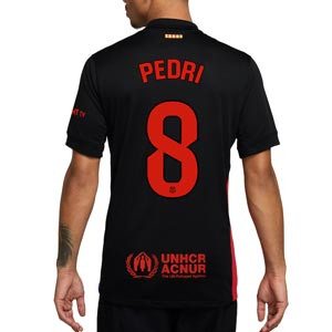 Camiseta Nike 2a Barcelona Pedri 24-25 Stadium Liga - Camiseta de la segunda equipación Nike de Pedri del FC Barcelona para la Liga 2024 2025 - negra