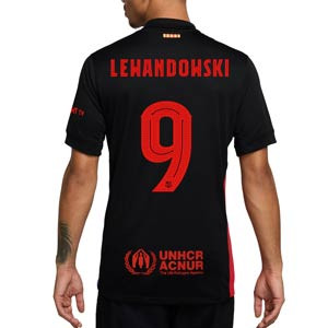 Camiseta Nike 2a Barcelona Lewandowski 24-25 Stadium UCL - Camiseta de la segunda equipación Nike de Lewandowski del FC Barcelona para la Champions League 2024 2025 - negra