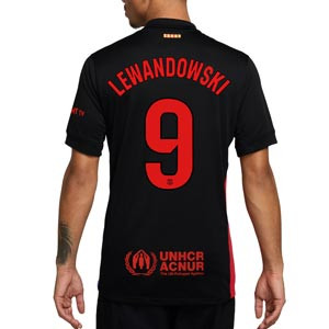 Camiseta Nike 2a Barcelona Lewandowski 24-25 Stadium Liga - Camiseta de la segunda equipación Nike de Lewandowski del FC Barcelona para la Liga 2024 2025 - negra