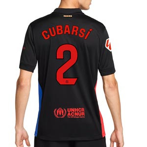 Camiseta Nike 2a Barcelona Cubarsí 24 25 DF Stadium Liga - Camiseta de la segunda equipación Nike de Pau Cubarsí del FC Barcelona para laLiga 2024 2025 - negra
