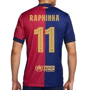 Camiseta Nike Barcelona Raphinha 24 25 Stadium DF UCL - Camiseta de la primera equipación Nike de Raphinha del FC Barcelona para la Champions League 2024 2025 - azulgrana