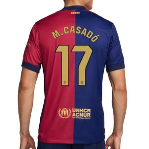 Camiseta Nike Barcelona Casadó 24 25 Stadium DF Liga - Camiseta de la primera equipación Nike de Marc Casadó del FC Barcelona para la Liga 2024 2025 - azulgrana
