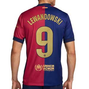 Camiseta Nike Barcelona Lewandowski 2024 2025 DF Stadium - Camiseta de la primera equipación Nike de Lewandowski del FC Barcelona 2024 2025 - azulgrana