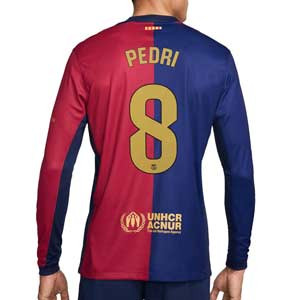Camiseta manga larga Nike Barcelona Pedri 2425 Stadium Liga - Camiseta de manga larga de la primera equipación Nike de Pedri del FC Barcelona para la Liga 2024 2025 - azulgrana