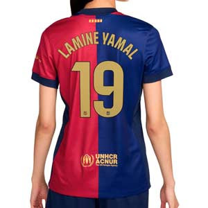 Camiseta Nike Barcelona mujer L Yamal Stadium 24 25 DF Liga - Camiseta para mujer primera equipación Nike de Lamine Yamal del FC Barcelona para la Liga 2024 2025 - azulgrana