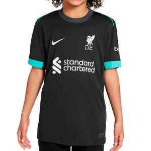 Camiseta Nike 2a Liverpool niño 2024 2025 Dri-Fit Stadium - Camiseta infantil de la segunda equipación Nike del Liverpool 2024 2025 - verde oscuro