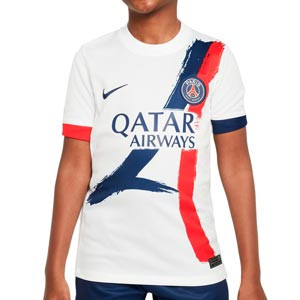 Camiseta Nike 2a PSG niño 2024 2025 Dri-Fit Stadium - Camiseta infantil de la segunda equipación Nike del PSG 2024 2025 - blanca