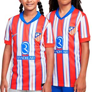 Camiseta Nike Atlético niño 2024 2025 Dri-Fit Stadium - Camiseta infantil de la primera equipación Nike del Atlético de Madrid 2024 2025 - roja, blanca