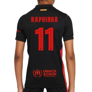 Camiseta Nike 2a Barcelona niño Raphinha Stadium 2425 DF UCL - Camiseta infantil segunda equipación Nike de Raphinha del FC Barcelona para la Champions League 2024 2025 - negra